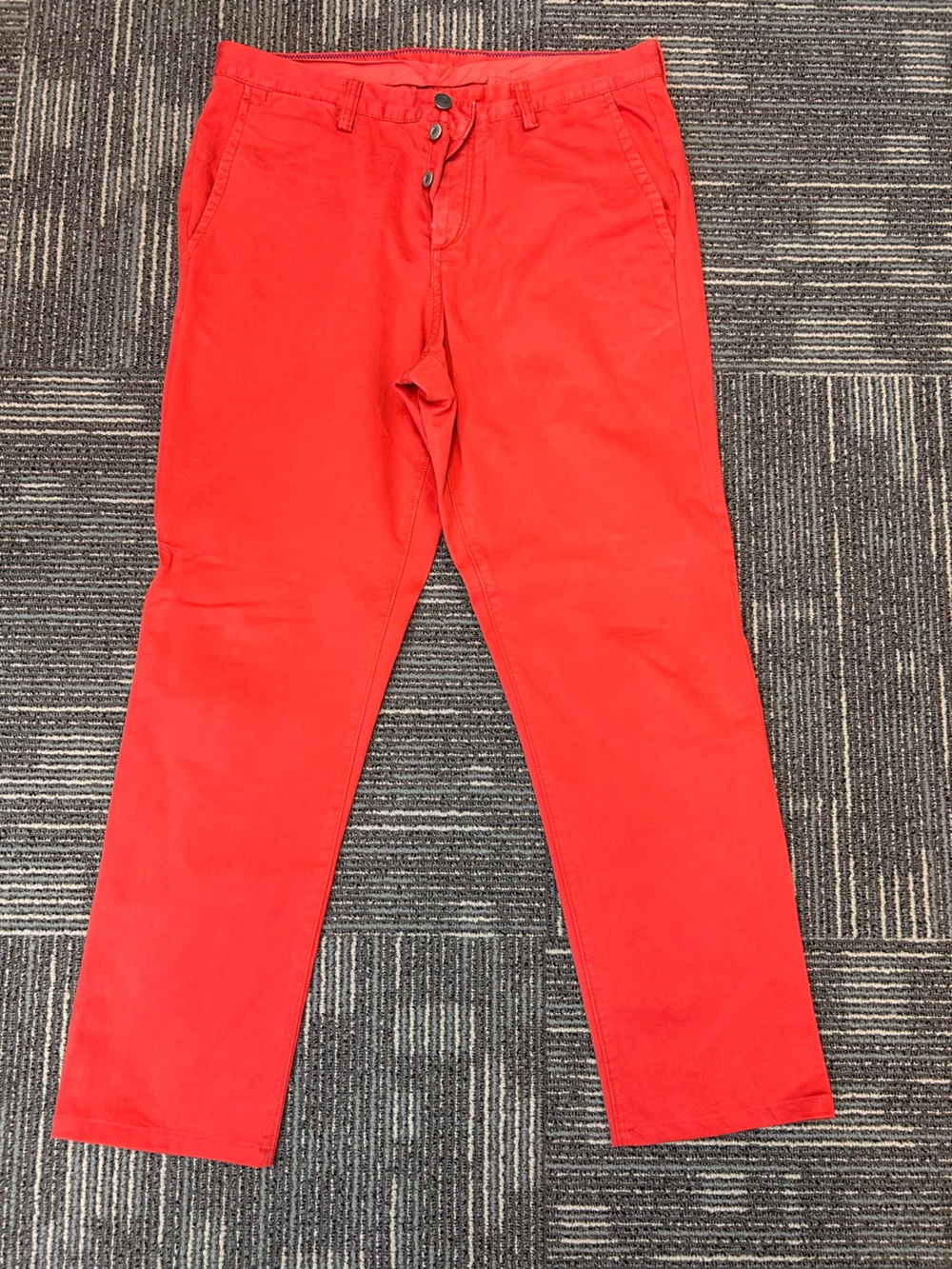 Men’s Red Chino Pants - Classic Straight Fit
